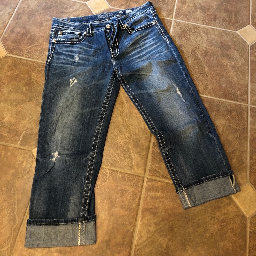 Miss Me Boyfriend Cut Capri Size 30